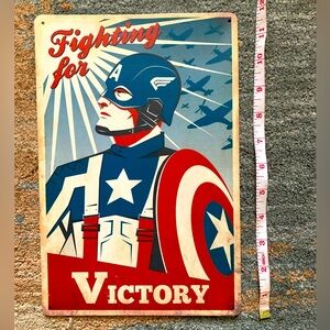 Wall Decor. Captain America wall decor. Metal sign.